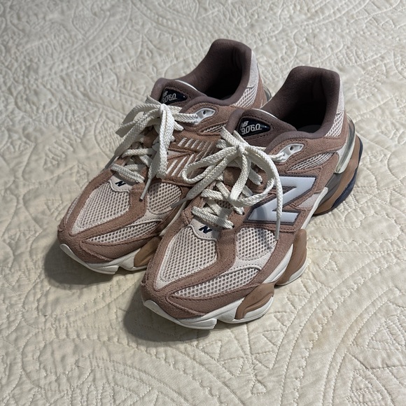 New Balance Shoes - New Balance Women's 9060 Sneakers in Taupe and Cream